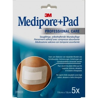 MEDIPORE+PAD MED 10X10CM 5PZ