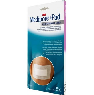 MEDIPORE+PAD MED 10X20CM 5PZ