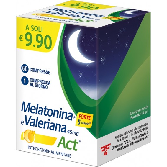 MELATONINA ACT 1MG+VAL+5C60CPR