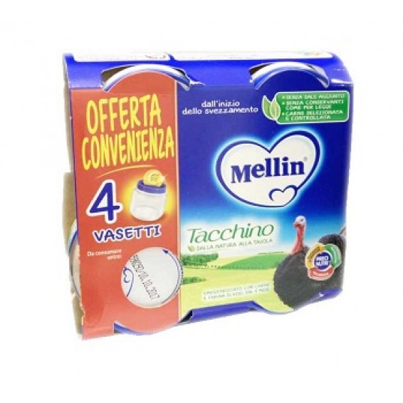 MELLIN OMOG TACCHINO 4X80G