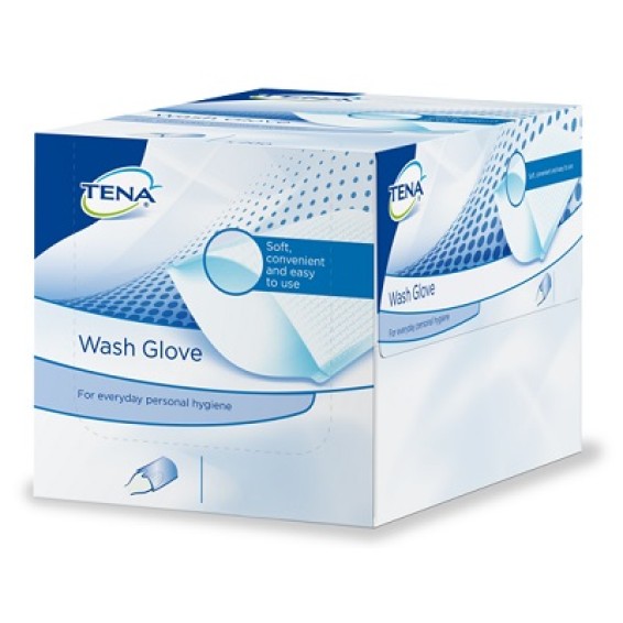 TENA WASH GLOVE 50PZ