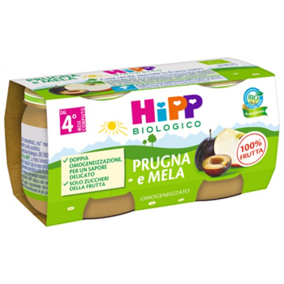 HIPP BIO OMOG PRUGNA/MELA2X80G