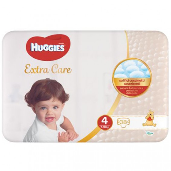 HUGGIES EXTRA CARE GR 4 38PZ