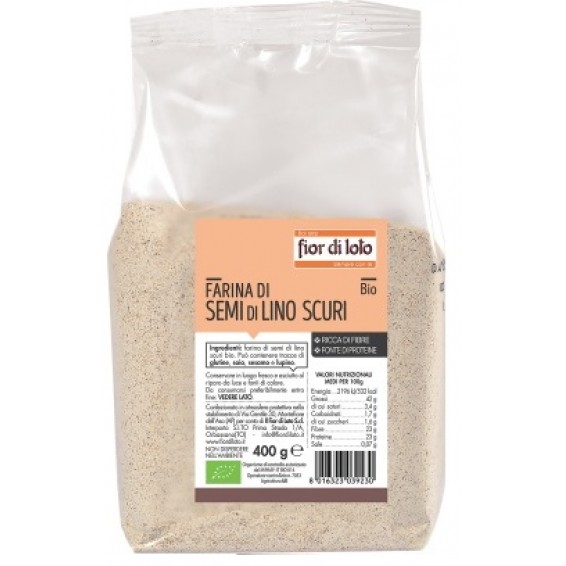 FARINA SEMI LINO SCURI BIO400G