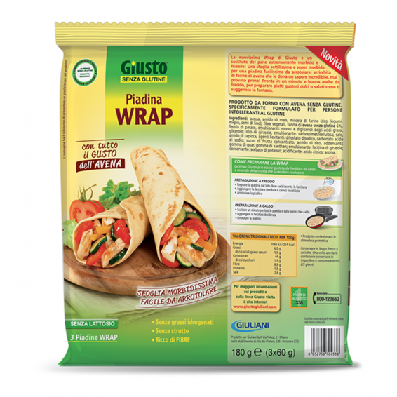 GIUSTO S/G WRAP 3X60G