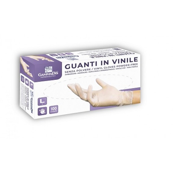 GUANTI VINILE S/POLV S 100PZ