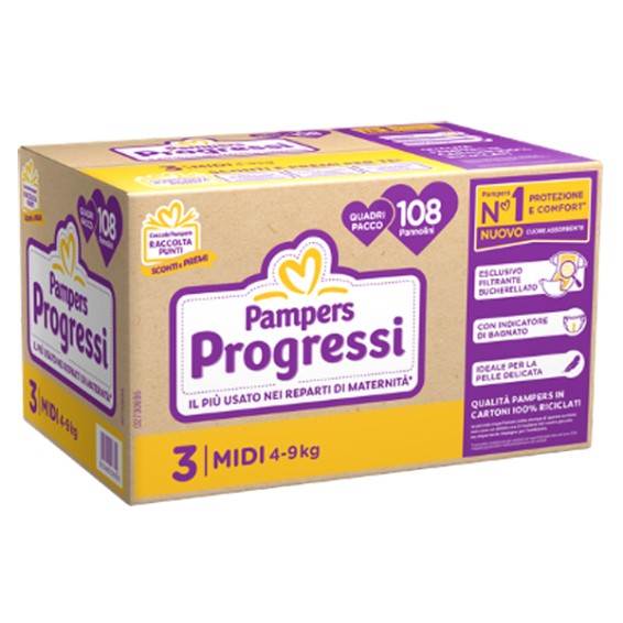 PAMPERS QU PROG MIDI 108PZ PAMPERS QU PROG MIDI 108PZ