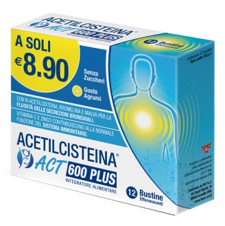 ACETILCISTEINA ACT 600 PLUS12B