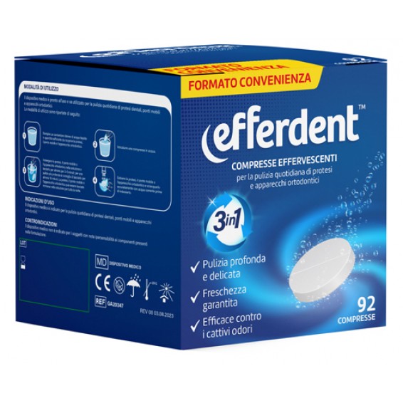 EFFERDENT EFFERVESCENTI 92CPR