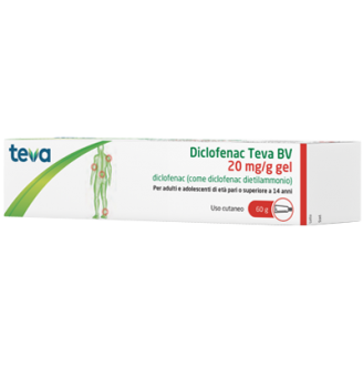 DICLOFENAC TEVA*GEL 60G 20MG/G